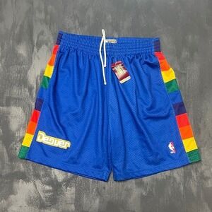 Denver Nuggets Shorts Mens XL Blue Hardwood Classic Mitchell & Ness DEADSTOCK
